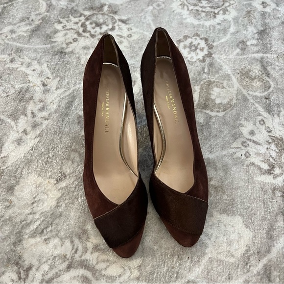 Loeffler Randall Brown Fur Suede Heels size 9 - Picture 9 of 12